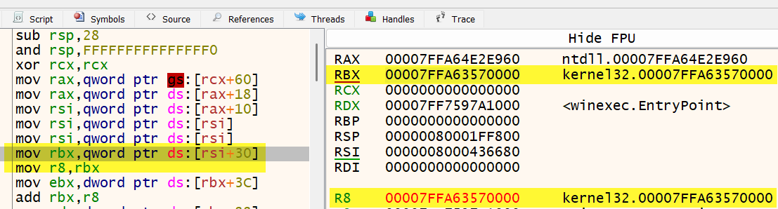 第2部分 - x64首个程序：动态定位WinExec并执行calc.exe（配图）