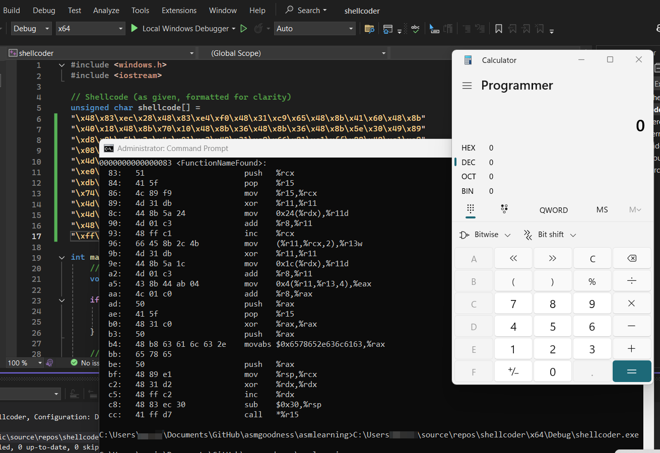 Windows x64 ShellCode入门教程 03（配图）